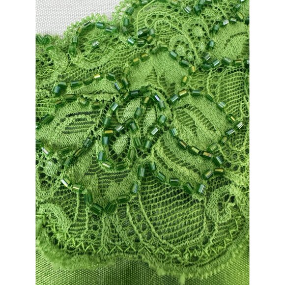 VTG 90s Tinker Bell Green Sweetheart Cami XL Winx Y2K Sparkle Fairycore Tank Top - Picture 13 of 15